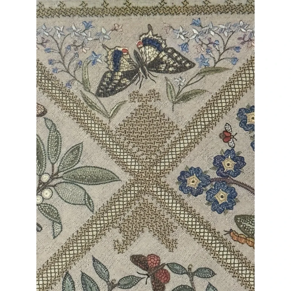 Pimpernel Rare Embroidery Pattern Cork Back Placemats Set Of‎ 6 In Box 9x12